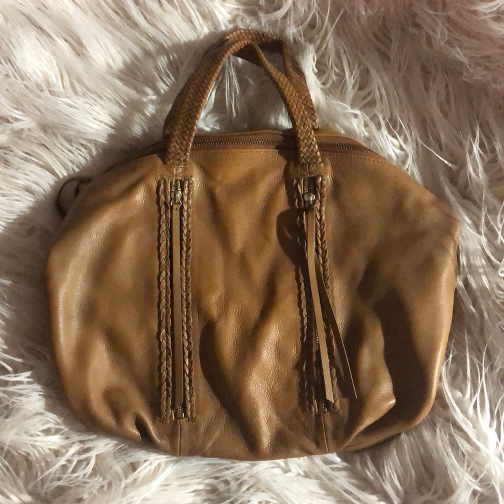Brown leather purse